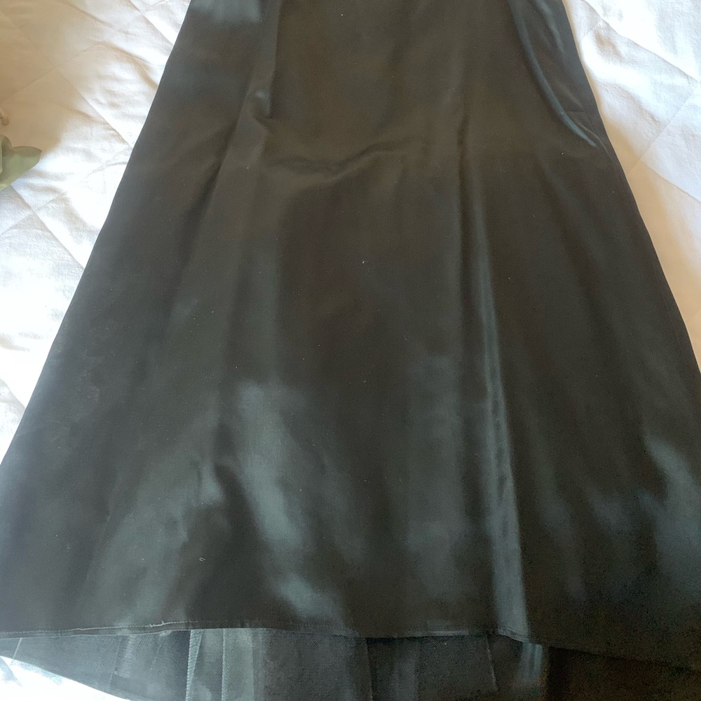 Satin high-low full length skirt